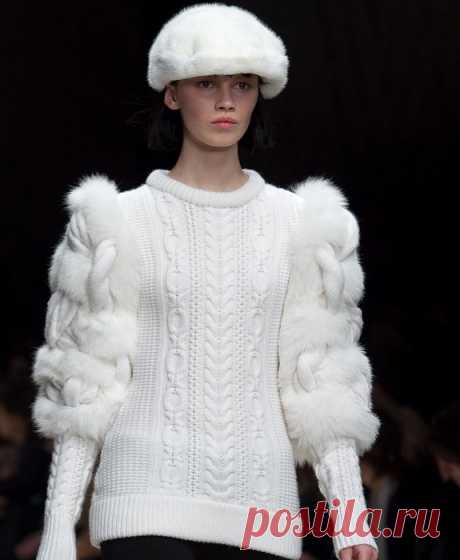 Вязаный пуловер от Burberry | Вяжем с Лана Ви