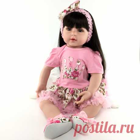 55 см Силиконовые возрождается ребенка куклы играть дома принцесса кукла реалистичные подарки ко дню рождения подарок коллекционные куклы сном виниловые игрушки куклы купить на AliExpress