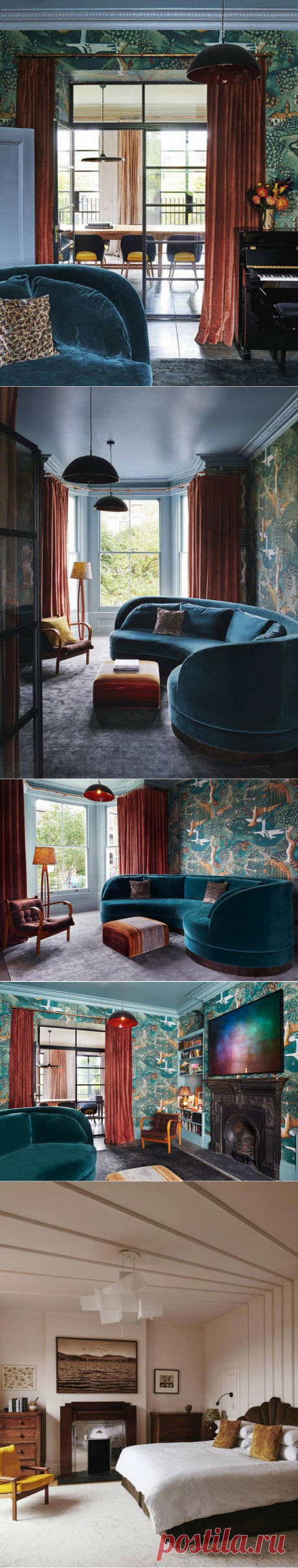 В качестве вдохновения: игра цвета и викторианский стиль в современном интерьере дома в Лондоне | Architect Guide | Яндекс Дзен
