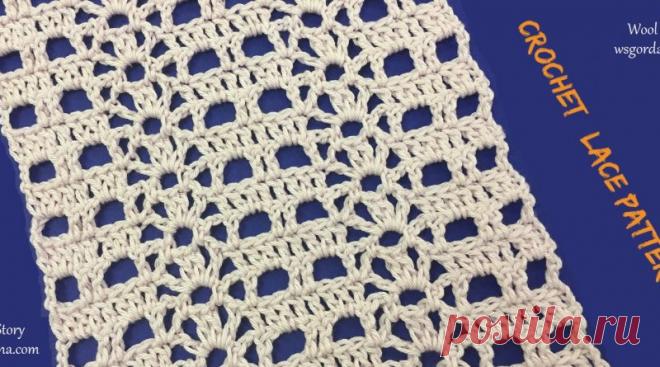 DIY Вязание крючком легкий кружевной узор / шерстяной сюжет от Gordana