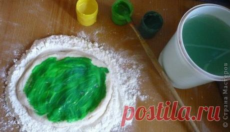 Лепим подсолнух из соленого теста