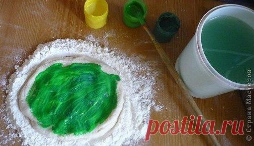 Лепим подсолнух из соленого теста