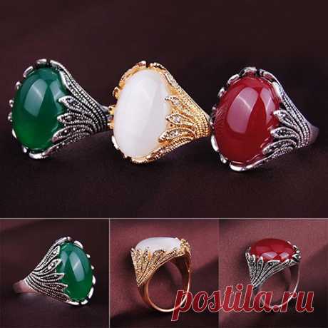 Мода Jewelrys женщин людей позолоченные стразы опал винтаж палец каменное кольцо анти посеребренная 765 P купить в магазине Crazy FashionMall  на AliExpress