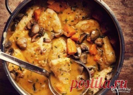 Куриная грудка с грибами