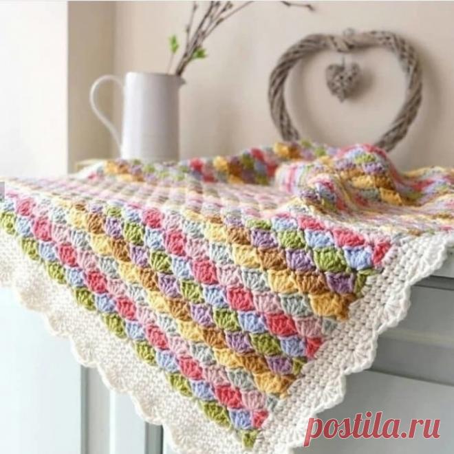 Узор для детского пледа крючком