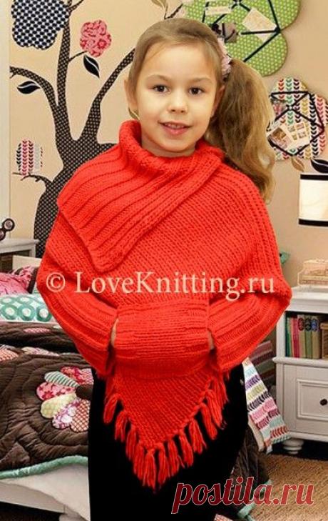 Пончо с карманом | Искусница