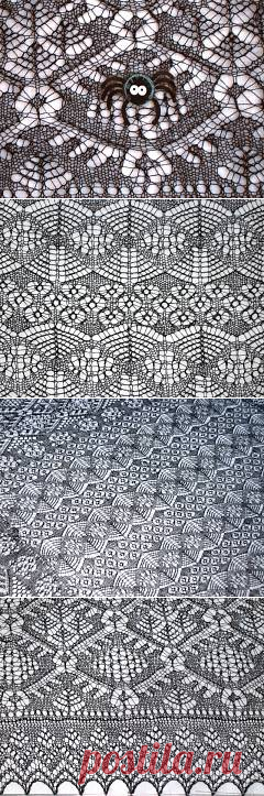 Шаль спицами