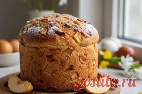 Пасхальный кулич с яблоками и коричневым сахаром - сочность и лёгкая кислинка - статья