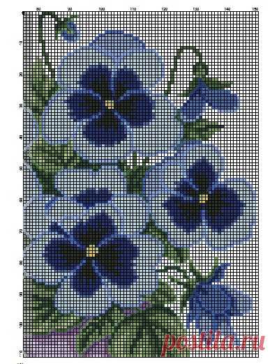 Вышивка анютины глазки . Анютины глазки вышивка крестом | Домоводство для всей семьи.