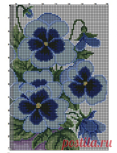 Вышивка анютины глазки . Анютины глазки вышивка крестом | Домоводство для всей семьи.