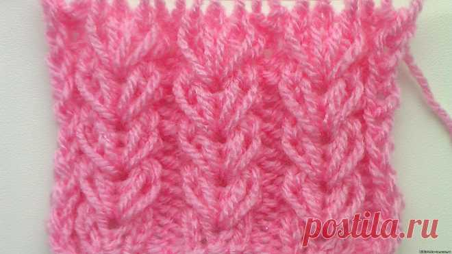 Колоски из вытянутых петель - 14 Ноября 2013 - Видеоуроки по вязанию и шитью Натальи Зайцевой