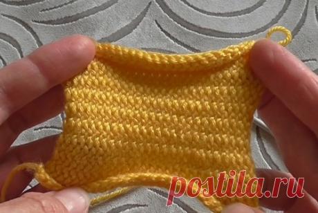 Изнаночная гладь крючком (видео) - Всего лишь две петли - Страна Мам