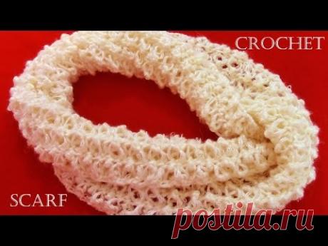 Como tejer bufanda infinita circular Tubular fácil - knitting scarf infinity crochet