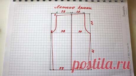 Испанки знают толк в летней одежде. Как сшить легкие свободные брючки палаццо (справится даже начинающая швея)  Чтобы сшить брючки, вам потребуются:
- хлопковая или льняная ткань;
- резинка шириной 2 см;
- утюг;
- швейная машинка.
1. Вырежьте из ткани квадрат размером 50х50 см и сложите его пополам. По центру наметьте линию талии. От середины сшейте стороны к середине. У вас получится две половинки брючек.
2. Сложите брючки в длину, а затем в ширину. Вдоль линии талии сделайте надрез длиной 2-…
