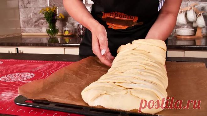 Пышная творожная плетенка с ароматными яблоками. Это просто Бомба!!!!