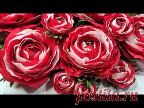 Я в ВОСТОРГЕ!!! Лайфхак работает и с розами из гофрированной бумаги 🌼 diy easy crepe paper roses
