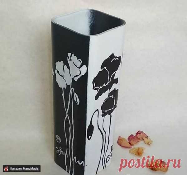 Ваза большая ручной работы расписана вручную купить в Беларуси HandMade, цены в интернет магазинах