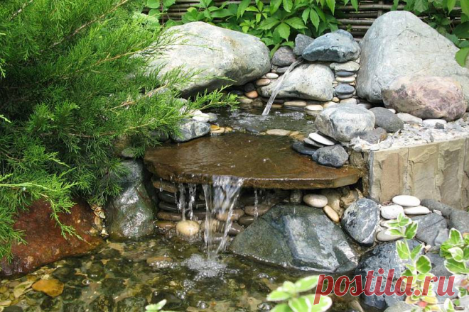Искусственный декоративный домашний водопад на даче: как сделать пруд с водопадом на участке в саду и во дворе из дикого камня, схема без насоса - 18 фото