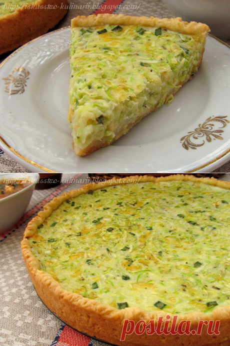 Постигая искусство кулинарии... : Открытый пирог с кабачковой начинкой.