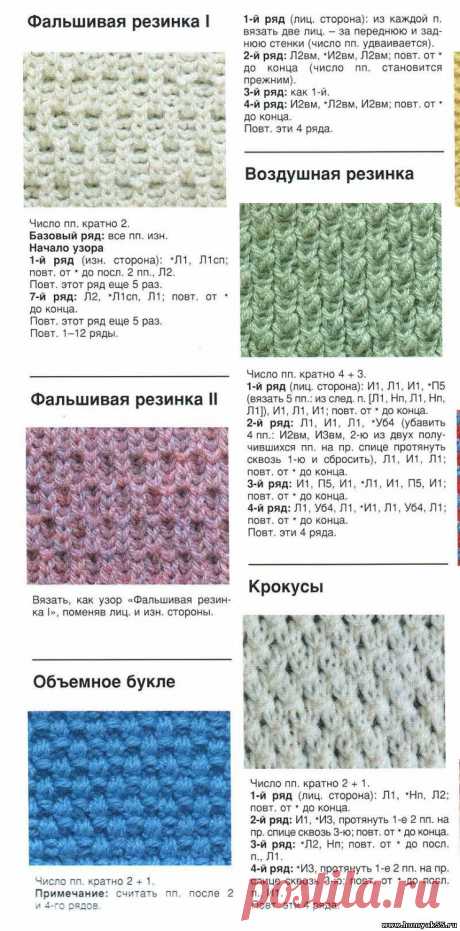 Узоры спицами с описанием, схемами и образцами - Бесплатно крупным планом для начинающих - Видео