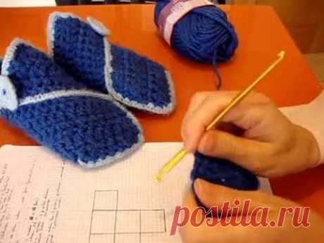 PANTUFLAS MEDIEVALES A CROCHET