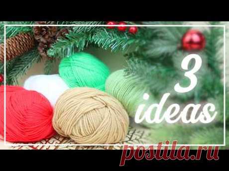🎄 3 ИДЕИ из Ниток: Новогодние Поделки ЛЕГКО и КРАСИВО / Yarn crafts Making ideas / DIY NataliDoma