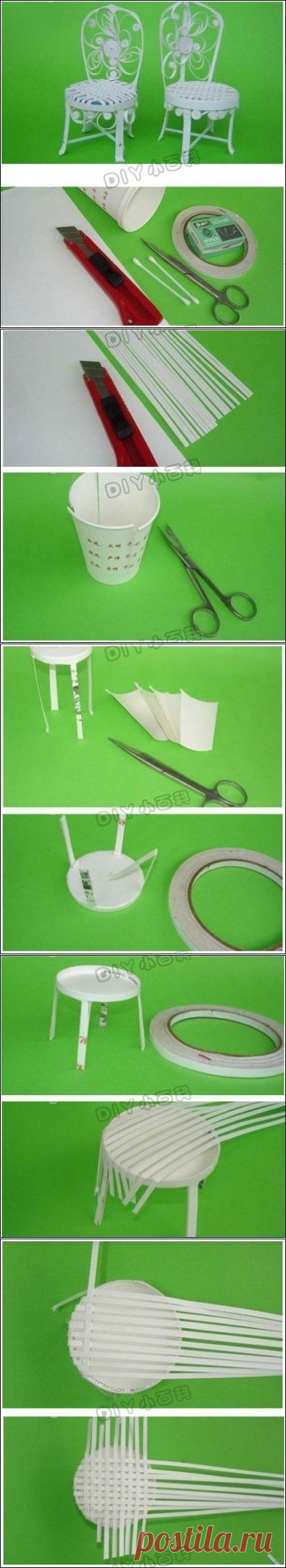 Стульчик из пластикового стаканчика — Сделай сам, идеи для творчества - DIY Ideas