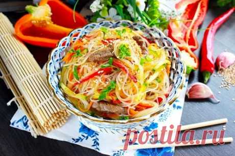 Фунчоза с говядиной – Топ-10 рецептов китайской лапши с фото