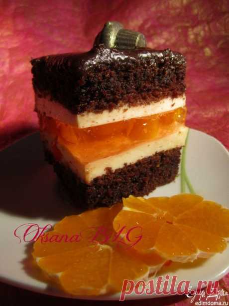 Торт &quot;Шоколадный с мандариновой прослойкой&quot; | Кулинарные рецепты от «Едим дома!»