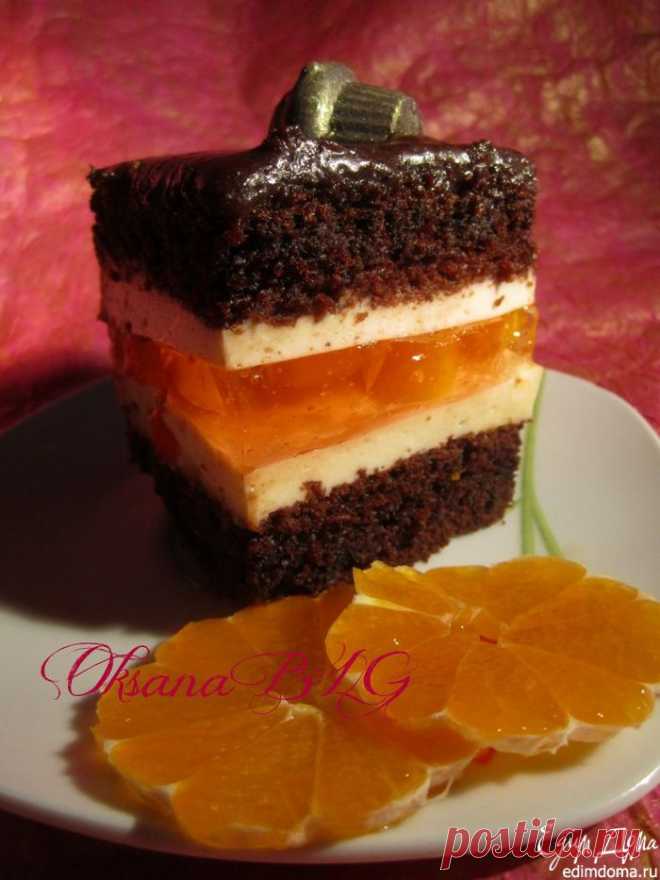 Торт "Шоколадный с мандариновой прослойкой" | Кулинарные рецепты от «Едим дома!»