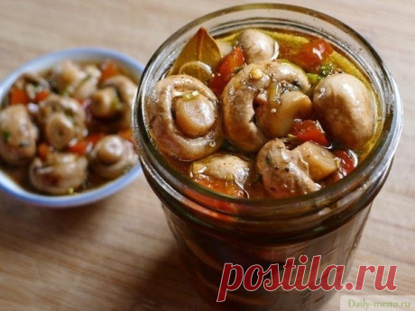Быстрые маринованные шампиньоны 