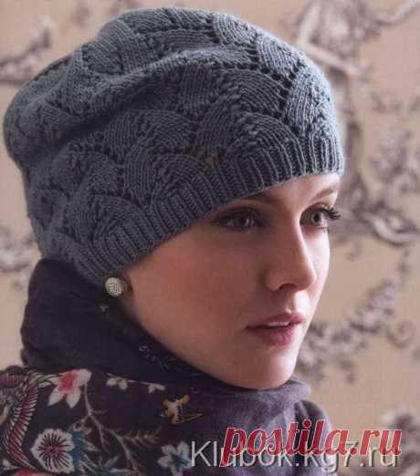 Шапка спицами Tulip Lace Hat by Julie Gaddy. | Клубок