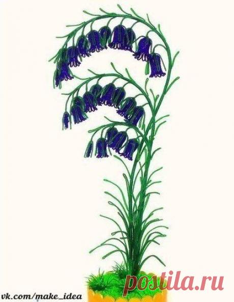 Цветы из бисера мастер класс. Колокольчик из бисера. | Все о рукоделии: схемы, мастер классы, идеи на сайте labhousehold.com