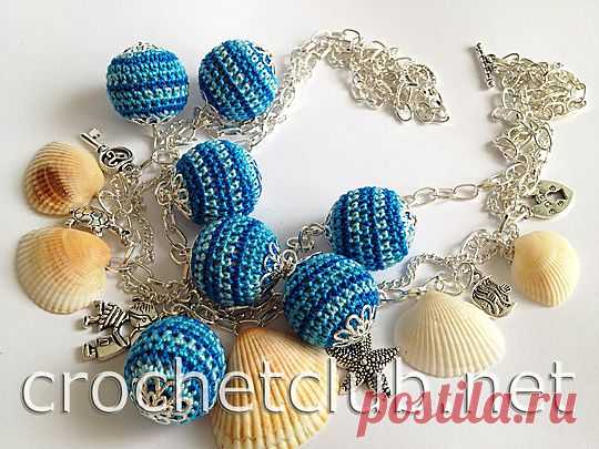 Блог для женщин » Вязаные бусы «Царица морей». Мастер-класс