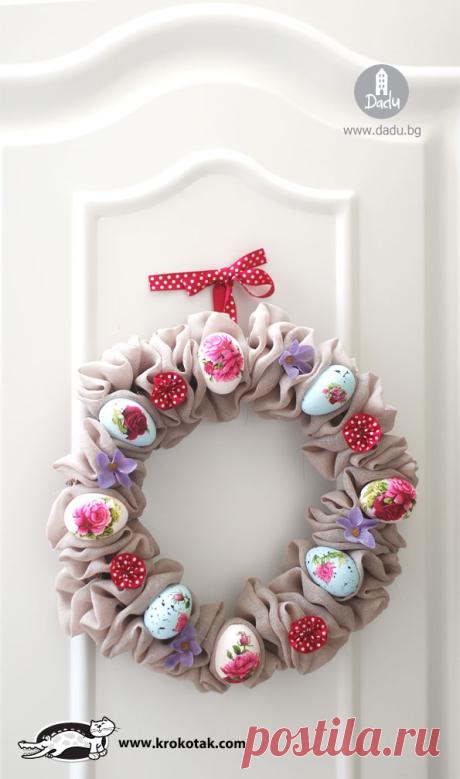 Beautiful Easter wreath – www.dadu.bg | krokotak