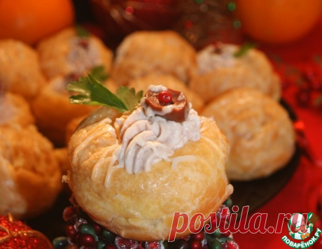 Закусочные пирожные с пикантным кремом – кулинарный рецепт