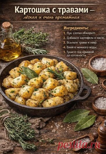 Картошка с травами