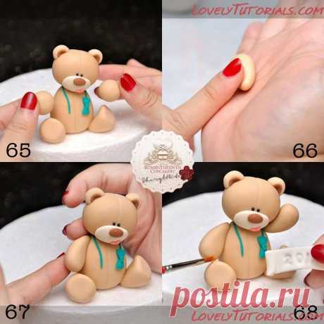 МК лепка "мишка на торт" bear cake topper tutorial - Мастер-классы по украшению тортов Cake Decorating Tutorials (How To's) Tortas Paso a Paso