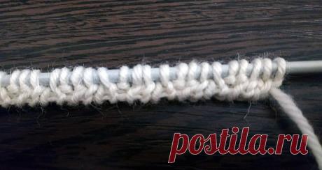 Набор петель для резинки 2х2 со вспомогательной спицей. | Первый вязальный! | Яндекс Дзен