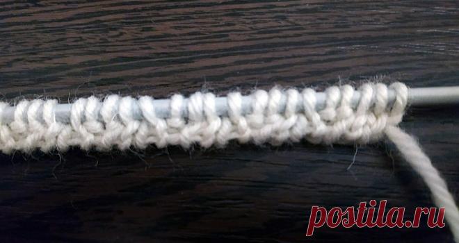 Набор петель для резинки 2х2 со вспомогательной спицей. | Первый вязальный! | Яндекс Дзен