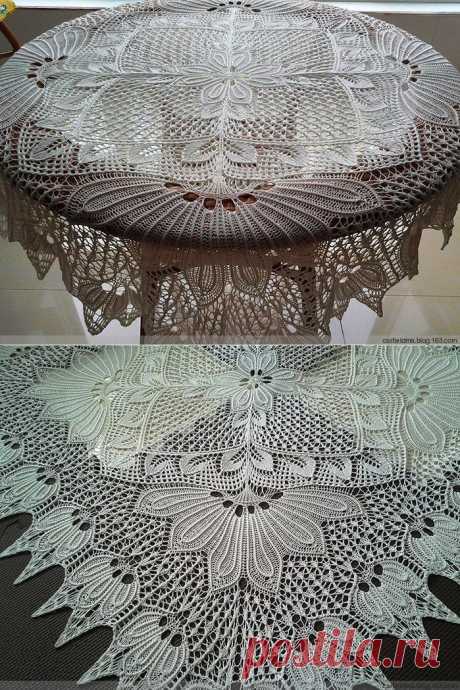 Шикарнейшая скатерть спицами