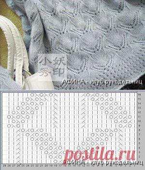 Узор спицами "Зерно" |