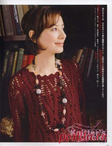 Туника крючком АЖУРНЫМИ РОМБАМИ