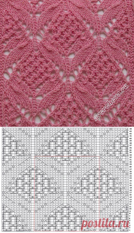узор 407 японские «кружева» | каталог вязаных спицами узоров