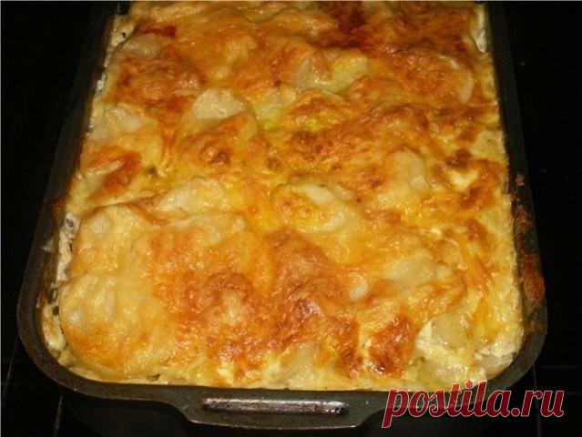 МЯСНАЯ ЗАПЕКАНКА  картофелем и  грибами