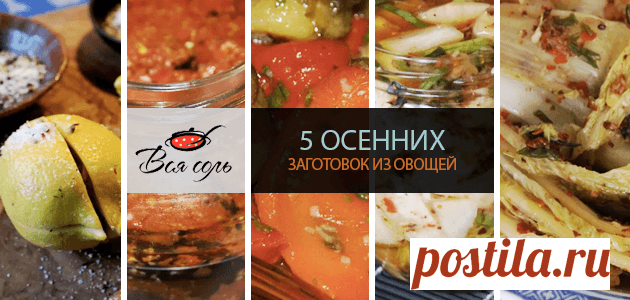 5 осенних заготовок из овощей – Вся Соль - кулинарный блог Ольги Баклановой