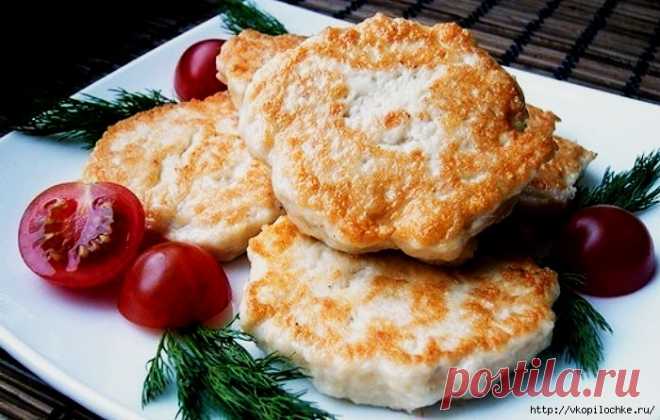 Оладьи с куриным филе
