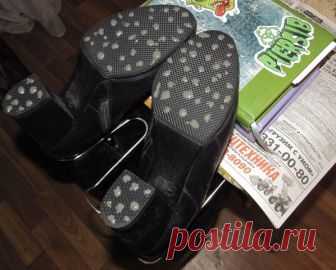Антилёд своими руками Сдали в ремонт сапоги жены, подошва стерлась совсем и была как лыжи⬇ Забрали через два дня, выглядели как новые внешне, подошва шершавая и скользить не должна, но реально ничего не изменилось. Идем в магазин, а она на каждом повороте: дай руку, тут подержи, ой-ой скользко ...