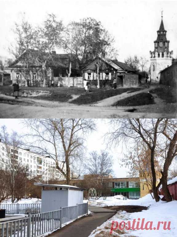 Преображенский вал, у Преображенской старообрядческой общины 1923 год и тоже место 2024 год.