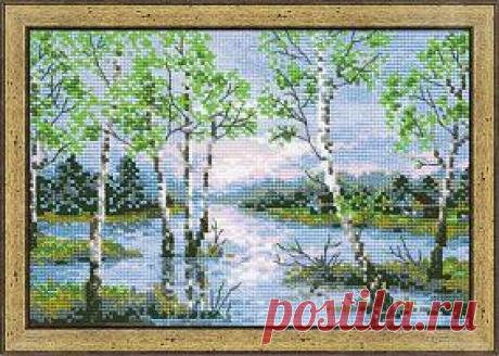Фабрика Пряжи :: RIOLIS Сотвори сама (Пейзажи) :: №1114&quot;Вешние воды&quot;